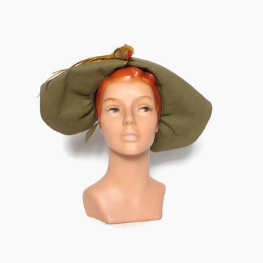 Vintage Betmar Olive Felt Cloche Hat Betmar Green Hats for Women for sale | eBay main image 4
