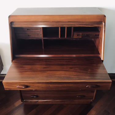 Dyrlund Rosewood Secretary Desk with Tambour Front 