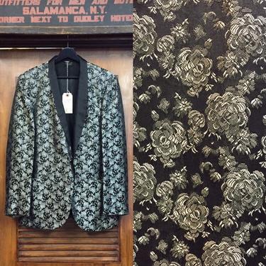 Vintage 1960’s Floral Pattern Blazer Sportcoat, Vintage Jacket, New York, 60’s, Vintage Clothing 