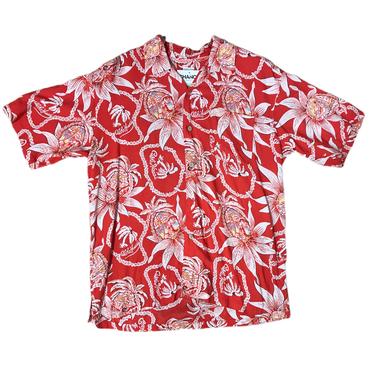 (M) Jungle Storm Red Hawaiian Shirt 071621 LM