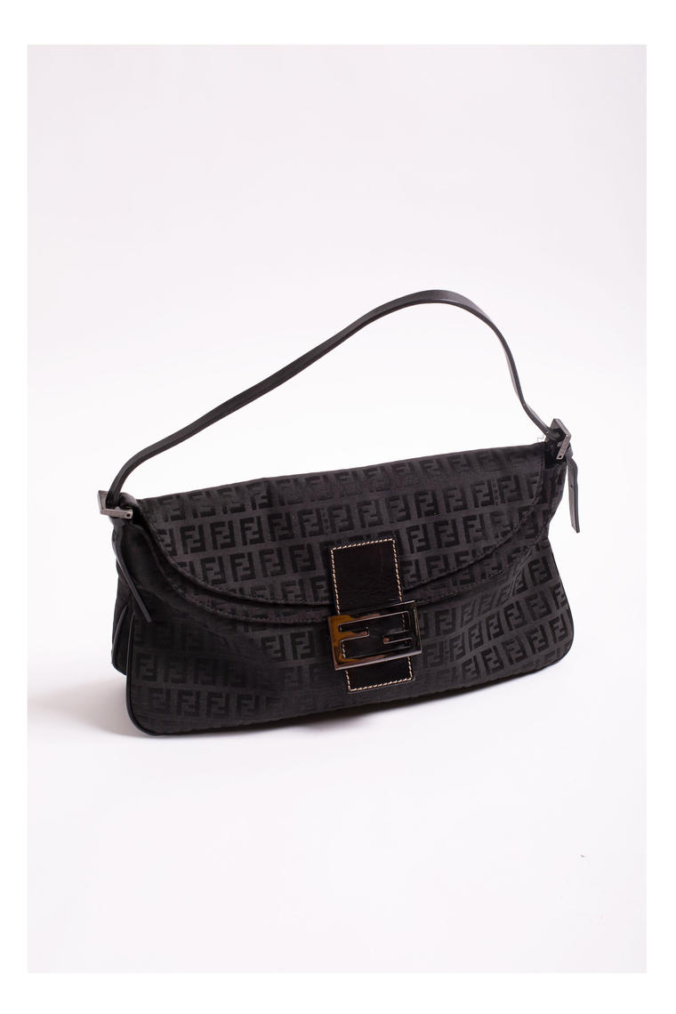 Fendi Zucchino Double-Flap Baguette - Comptoir Vintage