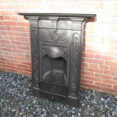Original Art Nouveau Cast Iron Bedroom Fireplace 1905 