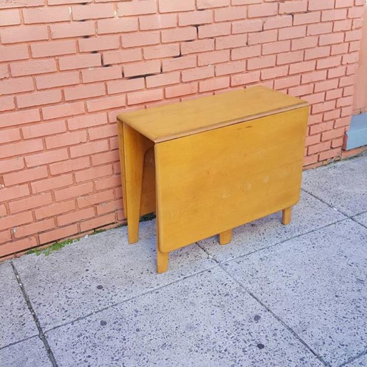 SOLD - Heywood Wakefield Drop Leaf Table, $180.