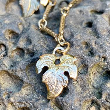 Vintage Maple Leaf Necklace 