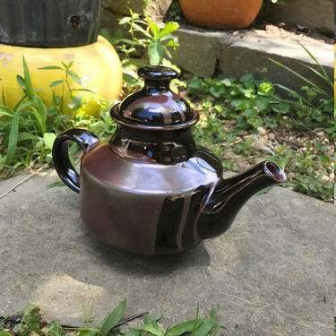 Vintage Rare on sale Iron Mountain Roan stoneware teapot by Nancy Patterson -signed