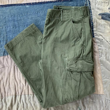 GREAT 1969 Vietnam War Modified Ripstop Jungle Fatigue Pants Medium Short USMC Army Slant Pocket Og 107 Olive Drab 