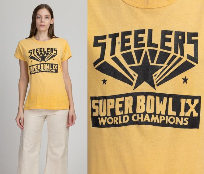 70s Pittsburgh Steelers Super Bowl IX Champions T Shirt - Men's Small, –  Flying Apple Vintage