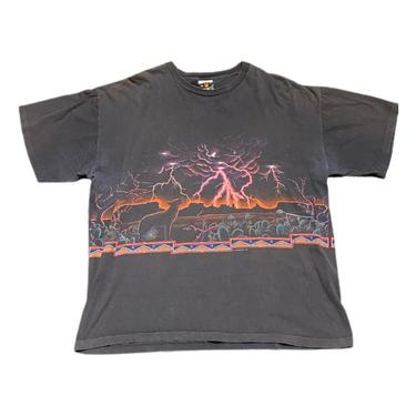 (XL) Vintage Signal: Sports Desert Red-Lightning Black T-Shirt 121821RK