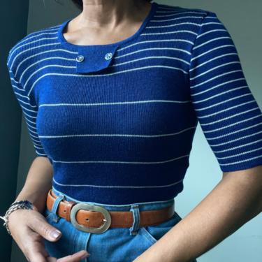 vintage 70s nautical knit 