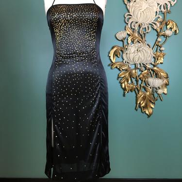 glitter 70s dress Vintage 1970s Glitter Strappy Dress by Dieter - Size UK 8 main image 0