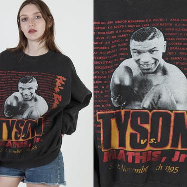 Mike Tyson I'm Back Sweatshirt, Mens 50 50 Hanes 2 Sided, Mens 1995 Boxing Shirt XXL 
