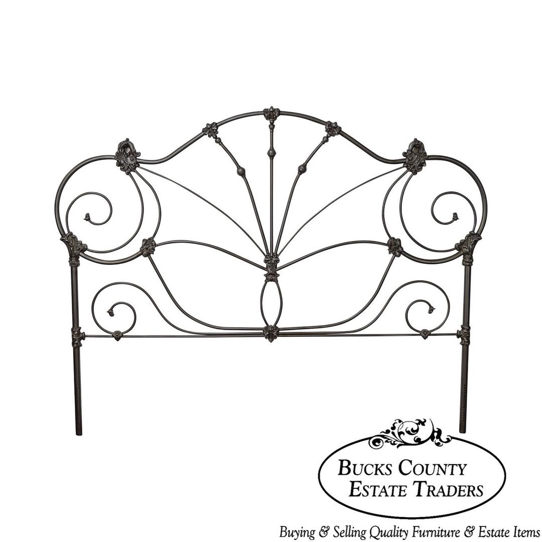 Victorian Style Ornate Iron King Size Headboard Buck's County Estate