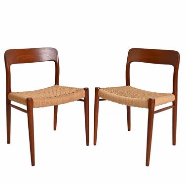 Moller Dining Chairs Model # 75 Chair Set of 6 Danish Modern 