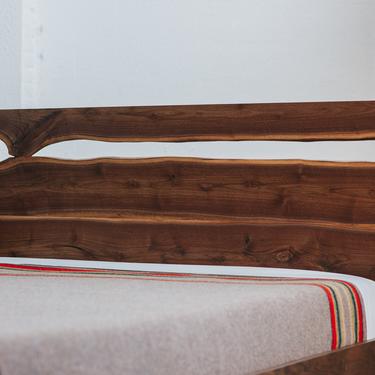 Live Edge Bed w split headboard 