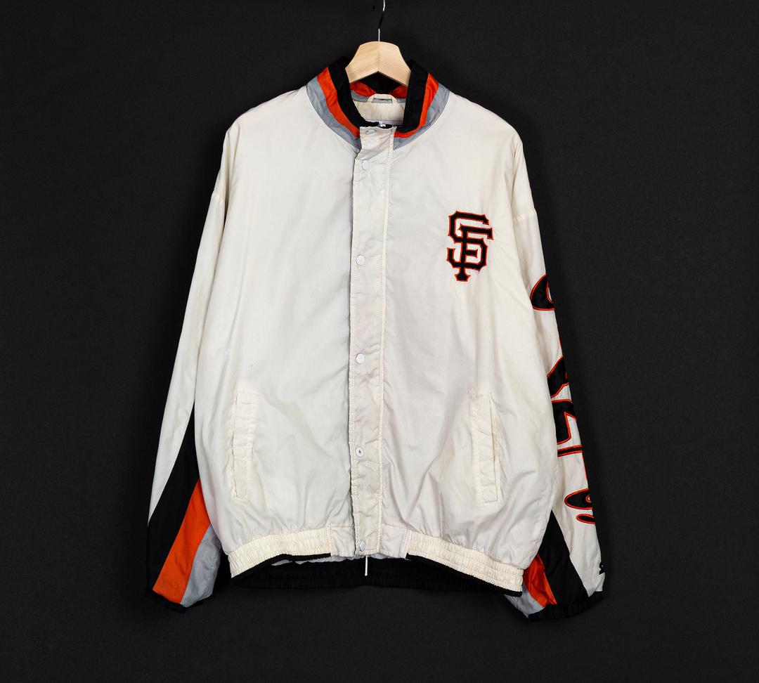 VINTAGE SAN FRANCISCO GIANTS STARTER JACKET CURSIVE CURSES