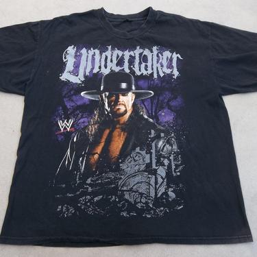 Vintage T-shirt Undertaker WWE 2000s Y2K All Over Print Distressed XL 