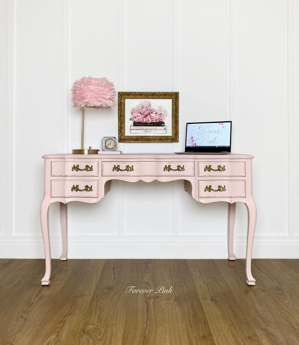 NEW Exclusive Forever Pink French Provincial Vintage Desk Antique Forever Pink Glen Mills PA