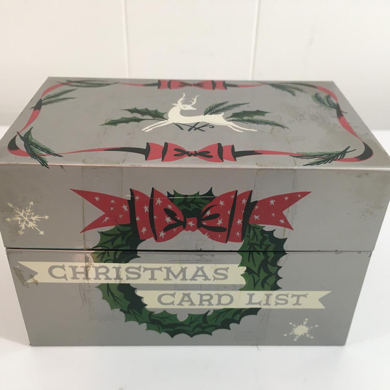 Christmas Recipe Box With Cards