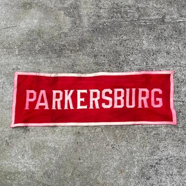 Vintage Parkersburg Felt Applied Letter Banner 41” x 13.5” 