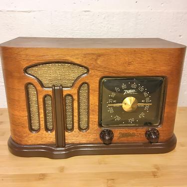 1942 Zenith Radio 6D628, Elec Restored, Black Dial 