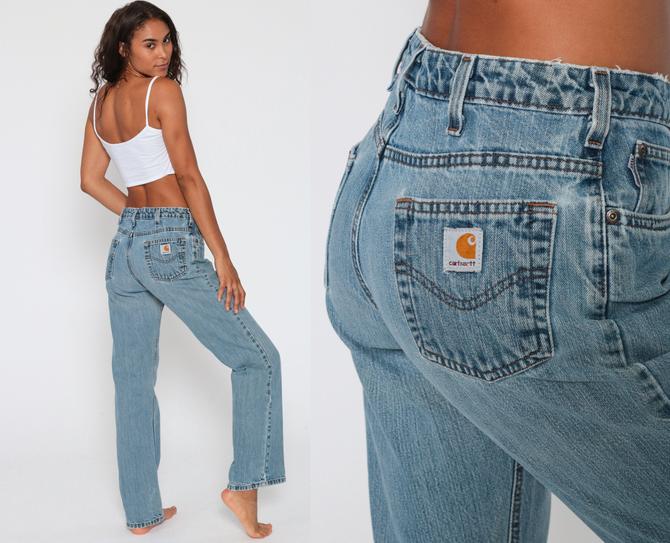 90s Carhartt Jeans Low Rise Pants Workwear Blue Boyfriend Jeans Work Pants 1990s Baggy Denim Pants Vintage Hipster Streetwear Medium By Shopexile From Shop Exile Of Los Angeles Ca Attic