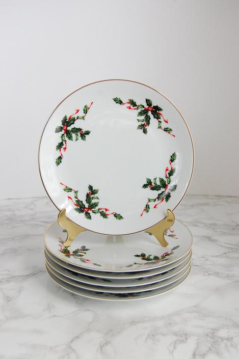 Christmas Holly Plates Decorative Plates Side Plates Salad