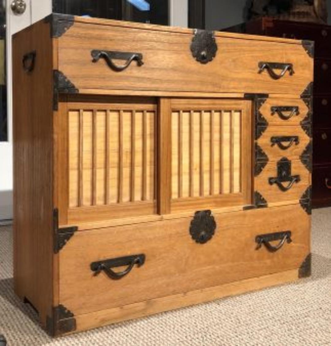 Antique Japanese Choba Tansu Merchant Chest Kuraya Japanese Antiques