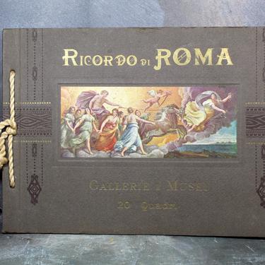 RARE! Ricordo di Roma (Memories of Rome) Vintage Guidebook of Rome Art Museums, Circa 1940s - Vintage Rome Souvenir 