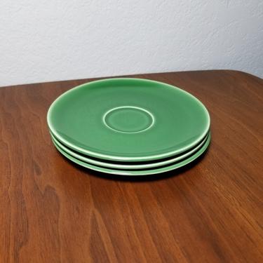 Set of 3 Universal Ballerina Green Saucer Plates 