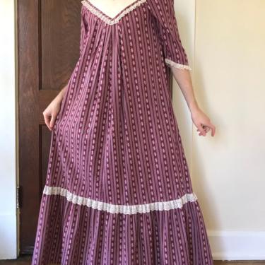 70s Liberty House prairie style maxi dress 