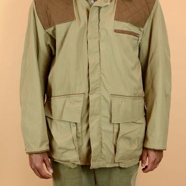 Vintage Browning Utility Hunting Coat Jacket Corduroy Unisex Brown Cream Khaki Beige XL Oversize 