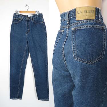 Vintage 90s LA Blues High Waist Mom Jeans Tapered Leg Classic Fit Size 10L 30x32 
