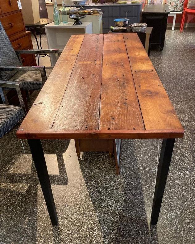 Reclaimed wood table. 71” x 28” x 30”