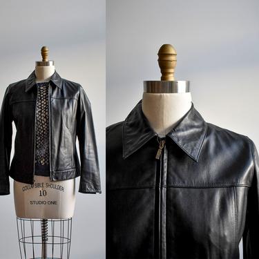 Black Leather Gap Jacket 