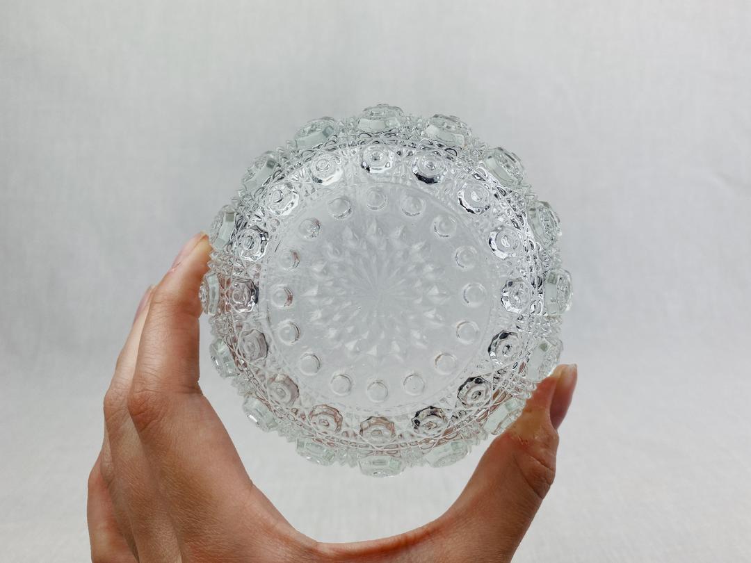 Vintage Daisy Button Pressed Hobnail Trinket Dish | SonjloVintage ...