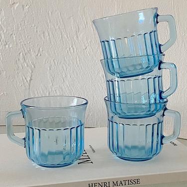 Ice Blue Glass Cups