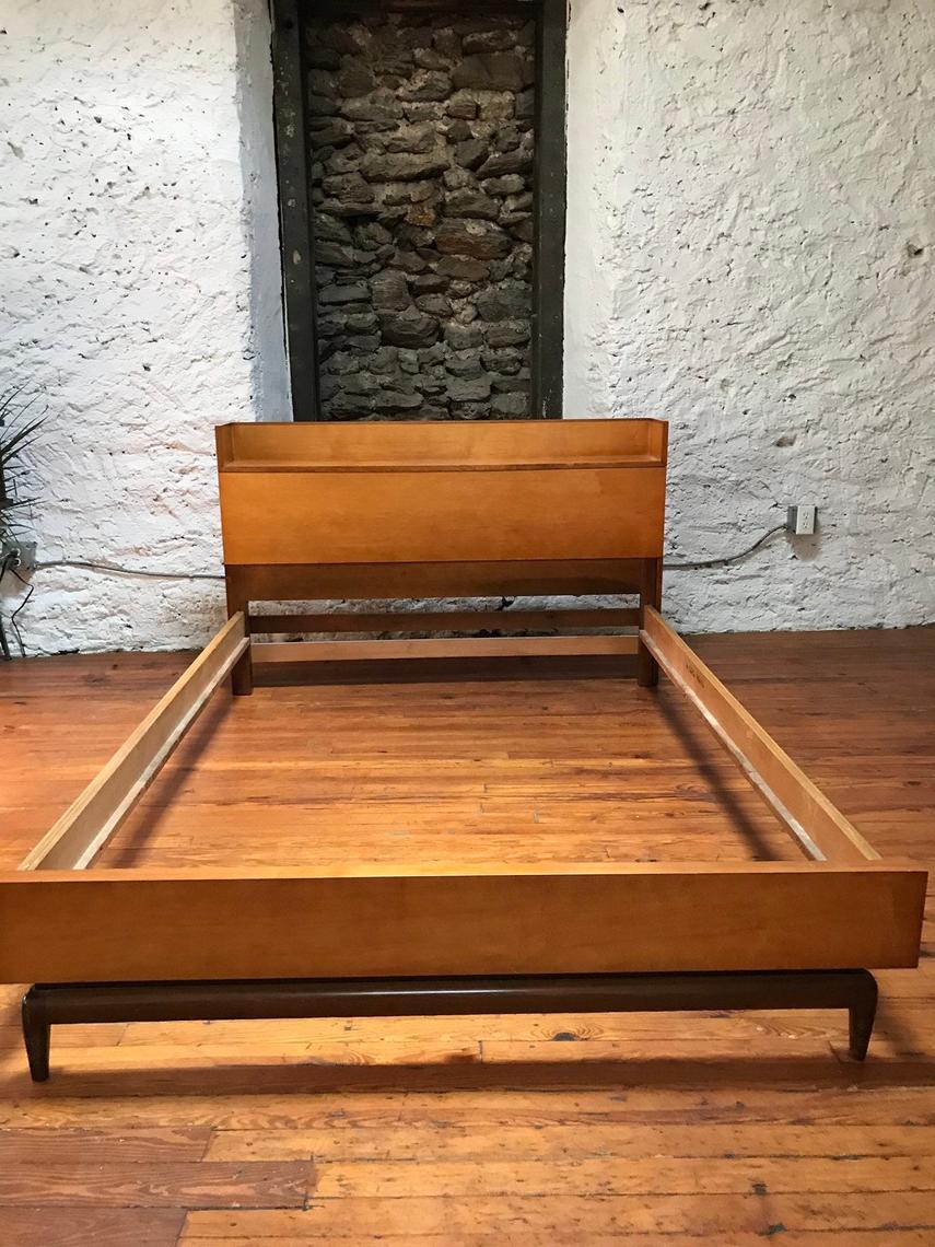 Mid century bed frame mid century headboard mid century modern ...