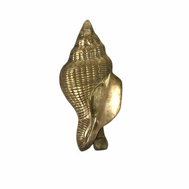 Vintage Brass Conch Shell Door Knocker 