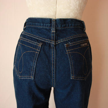 80s 90s Calvin Klein Dark Wash Straight Leg Jeans Size S 