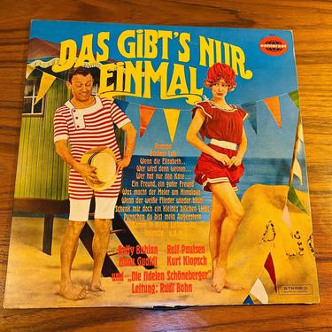 1970s Vinyl LP Record Das Gibt’s Nur Einmal, Mid Century Artwork Record Cover, Vintage Album Pinup Art, Vintage German Record 