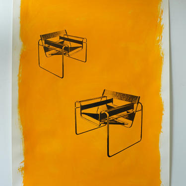 Breuer-Metallmobel Chairs Original Art Dairylide Yellow (signed)