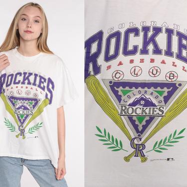 Colorado ROCKIES T Shirt 90s MLB TShirt Graphic Tee Retro Baseball T Shirt Vintage 1990s Sportswear Shirt Extra Large xl 
