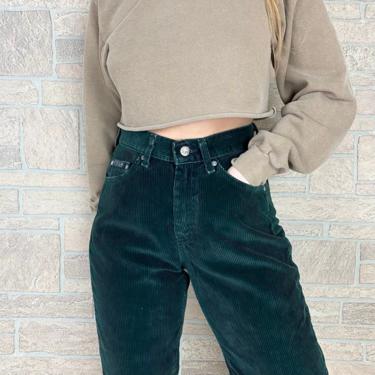 Lee Riveted Green Corduroy Pants / Size 26 