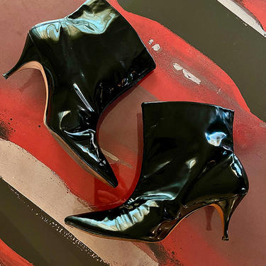 60s Patent Leather Booties