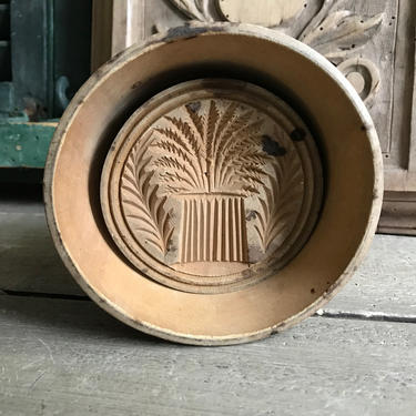 Wood Butter Mold - Folk Art