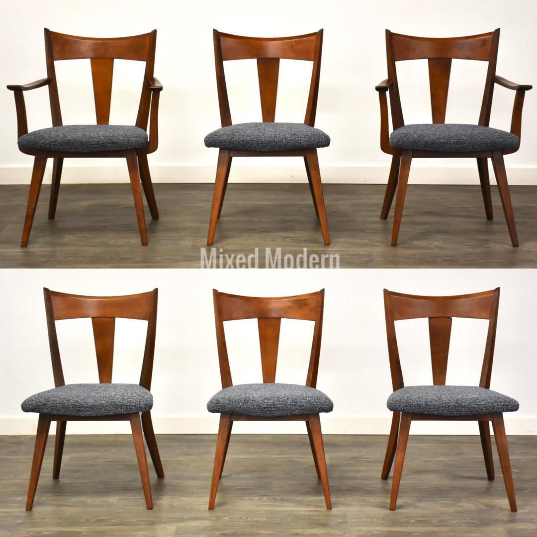 Heywood Wakefield MCM Dining Chairs Set of 6 Mixed Modern Nashua, NH