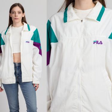 90s Fila Windbreaker Jacket - Men's Large | Vintage Zip Up