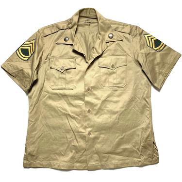 Vintage 1940s/1950s US ARMY Cotton Twill Field Shirt ~ size