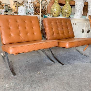 Pair of 70s Barcelona Lounge Chairs