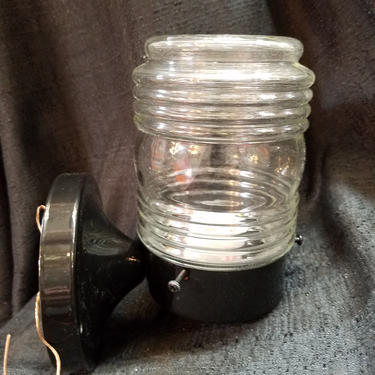 Clear Mason Jar Flush Mount Light